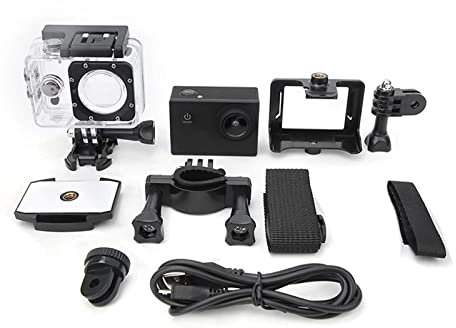 MUNEFE Action Camera, WiFi HD 1080P Sport Camera Housing Case, Waterproofing Camcorder with Accessory Kit for Outdoor Photography