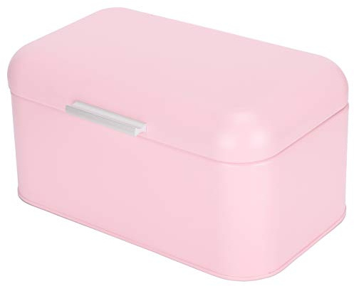 Wifehelper Iron Bread Box Container, Large Capacity Iron Bread Box Storage Bin with Top Lid Countertop Food Storage Containers for Bathroom, Bedroom, Kitchen, Hotel, Office Use
