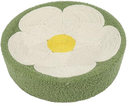Poste Rascador Redondo para Gatos, Tapete Rascador Antiestrés, Fondo Estable para Apartamentos (En Forma de Flor)