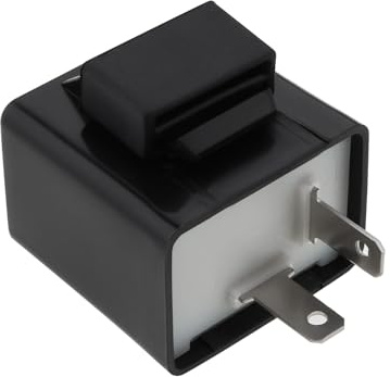 VGOL 2-poliges 12V Blinkrelais LED Elektronisches Blinkrelais Auto LED Licht Blinkrelais Motorrad LED Blinkrelais für LED Licht Halogen Blinker