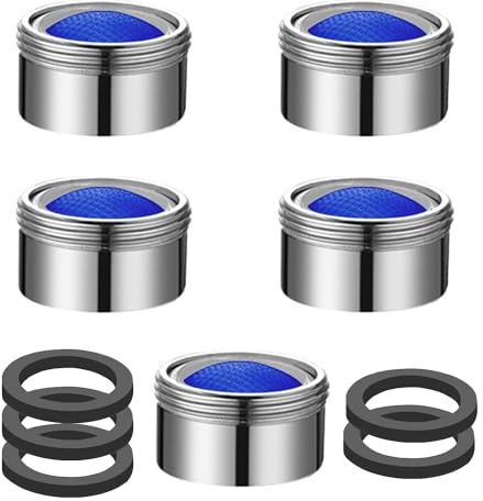 EUZUXU 5 Stück Strahlregler M22, Wasserhahn Sieb Set, Honeycomb Auslauf des Wasserhahns, Mischpatrone Armaturensieb, Spritzwassergeschützter Perlatoren