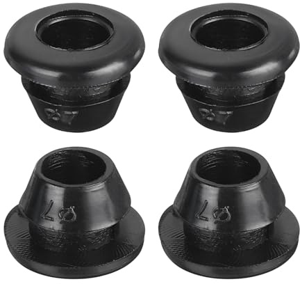 QUARKZMAN Pasacables de Goma Anillo de Ojal 8x5mm (MD*ID) Negro 20pcs | Tapones Goma Arandelas para Proteger Alambre, Enchufe Cortafuegos, Protección de Cables