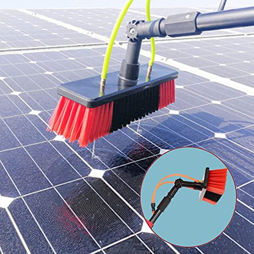 Cepillo Limpiacristales, Poste Limpiacristales, Kit Limpiador, Techo Limpiador Extensible, Limpieza de Paneles Fotovoltaicos y Solares, 7,2 M (6 M)