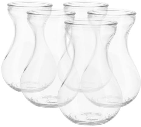 Alipis 5 vasi in vetro giacinto, vasi trasparenti per forzare bulbi di giacinto, piccoli vasi per centrotavola, vasi decorativi per fiori e boccioli per stanza, decorazione da tavolo per matrimoni