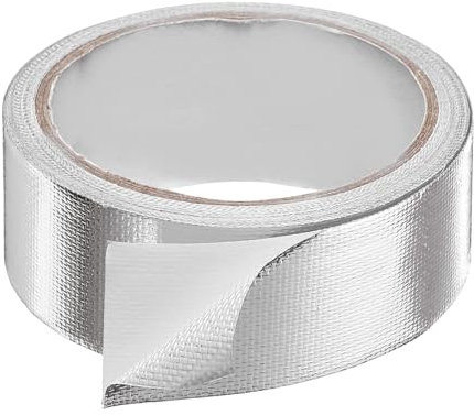 QUARKZMAN Nastro Protettivo Termico 1.57 X 32.8 Ft Impermeabile Schermo Solare Isolamento Acustico Resistenza Ad Alta Temperatura Nastro in Alluminio Argento Spessore