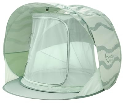 Babymoov Moov & Protect Anti-UV Cooling Beach Tent for Baby, Green Lagoon