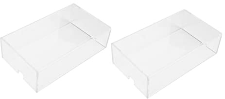 Angoily Transparente Acryl Mausabdeckung Kratzfest Schützt vor Wasser und Schmutz 2 Stück für Zuhause und Büro