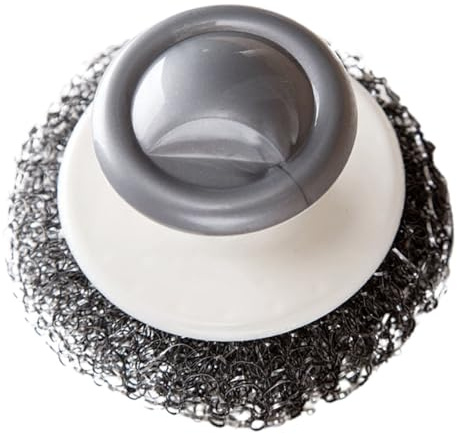 BIUDECO Spazzola per Piatti e Paglietta da Cucina Manico Ergonomico Raschietto per Pentole e Padelle Resistente per Pulizia di Pentole Wok e Teglie Spazzola per Lavare i Piatti Grigia