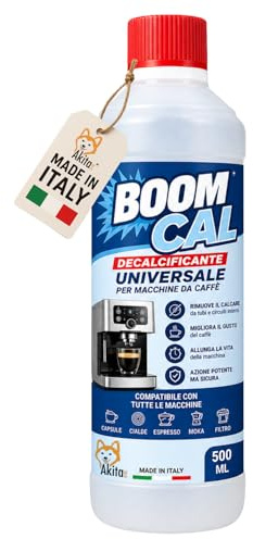 AKITAInk Decalcificante Universale Boom Cal 500 ml per Macchine da Caffè, Rimuove Calcare, Migliora Prestazioni e Prolunga la Durata dell'Apparecchio