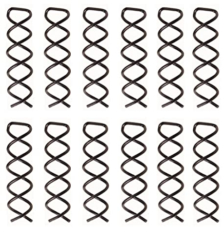 LEBQ Schwarz Spirale Haarspange Spiral Pin Spirale Haar Clip Spin Clip Brötchen Haarnadel für DIY Haar Stil 20 Stück
