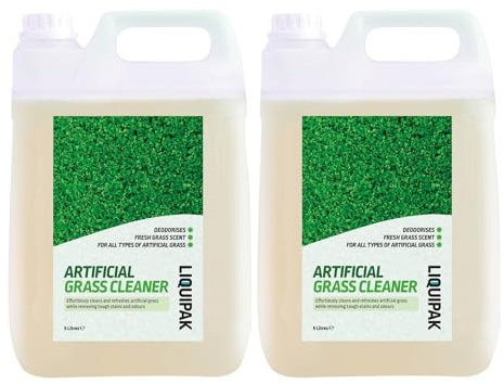 Liquipak Artificial Grass Cleaner 10L | Pet Friendly Concentrated AstroTurf Cleaner, Removes Stains & Eliminates Odours, Safe Disinfectant for Synthetic Lawns