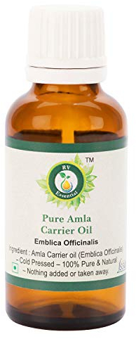 Amla Öl | Emblica Officinalis | 100% reines natürlich | Kaltgepresste | Für Haar wachstum | Amla Haar Öl | Seltene Kräuterserie | Amla Oil | 30ml | 1.01 Unzen By R V Essential