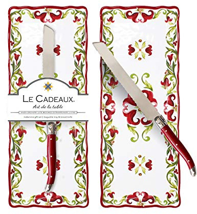 Le Cadeaux Vischio Holiday Collection Melamine Baguette Tray Gift Set