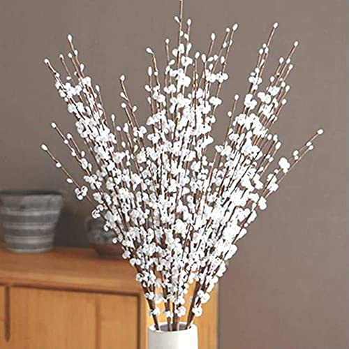 OUKEYI 29.5'' Long 10 Pcs Stem Artificial Jasmine Flowers Tall Fake Flower Bouquet Faux Jasmine Plants for Wedding DIY Floral Art Plant Home Office Party Decoration (white)