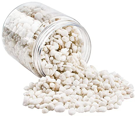 WANDIC 500g Decoration Stone, White Natural Polished Stone Small Decorative Pebbles for Home Decoration Art Craft Vase Filler Fish Tank Houseplant Filler