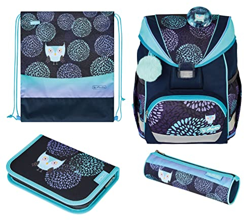herlitz 50037681 Schulranzen UltraLight Plus, Flower Owl, 1 Stück