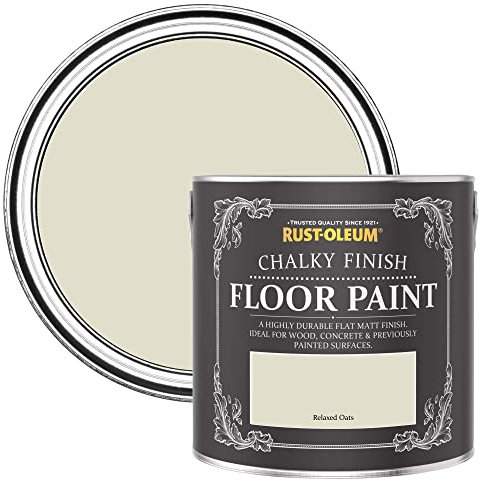 Rust-Oleum Peinture Beige Résistante aux rayures pour Sols, Finition Mate - Avoine 2.5L