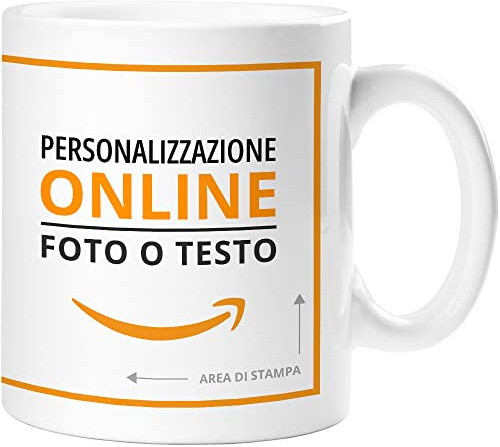 360 Onlineprint Tazza personalizzata | Materiale: Ceramica | Modello: Tazza Bianca | Ideale per un regalo personalizzato o per uso aziendale | Colore: Bianco | Capacità: 325 ml