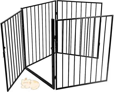 Niños Barrera de seguridad extensible Chimenea Rejilla de protección, valla para mascotas ajustable y móvil, valla de seguridad negra en 4 piezas, 240 x 2,5 x 75 cm