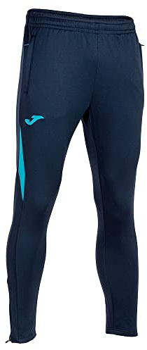 Joma Pantalone Lungo Uomo Championship VII Blu Navy Turchese Fluorescente