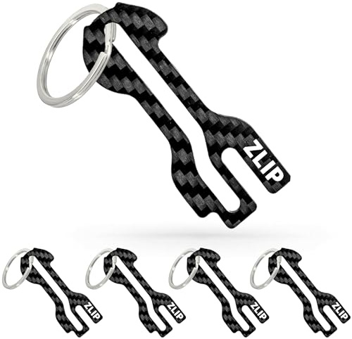 ZLIP® and Slide | kundvagnslösare kol med nyckelring | kundvagnsöppnare för alla kundvagnar | Nyckelringen öppnas fram och lådor | avtagbar shoppingfartyg | 5 stycken
