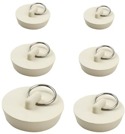 6er Set Gummi Waschbecken Stopper für Badewanne, Küche und Abflüsse, Abflussstopfen aus Geruchsneutralem Gummi, Einfach zu Bedienen und Vielseitig Einsetzbar
