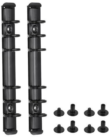 PATIKIL A6 6-Hole Ring Binder Mechanisms, 2 Set Binder Spines Replacement, Black