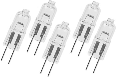 BULBEAWICK 5pcs G4 6V 5W 10W Kapsel Halogenlampen G4 12V 20W 30W Halogenlampen Warmweiß Für Mikroskop Lichtlampen 25W 6V