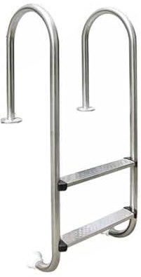 Swimming Pool Ladder,Pool Pedal Ladder,2/3 Steps Swimming Pool Stainless Steel Step with Handrails, for Indoor Pool Outdoor Pool(2-Steps1.5mm)