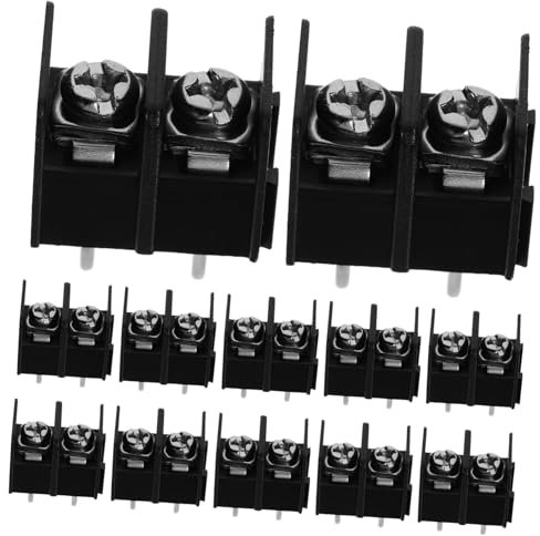 Amosfun 50Stücke Schraubenklemmen Block Elektrische Anschlussklemmen Für Leiterplatten Abstand Für DIY Projekte Professionelle Anwendungen