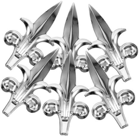 Operitacx 6pcs Stainless Steel Fence Trellis Topper Classic Elegant Design Easy to Maintain Garden Fence Finials Outdoor Lawn Decorations