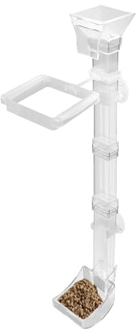 Acunny Aquarium Food Dispenser | Transparent Shrimp Feed Tube | Anti-Scatter Tube for Feeding Betta Fish Pond Secondary House