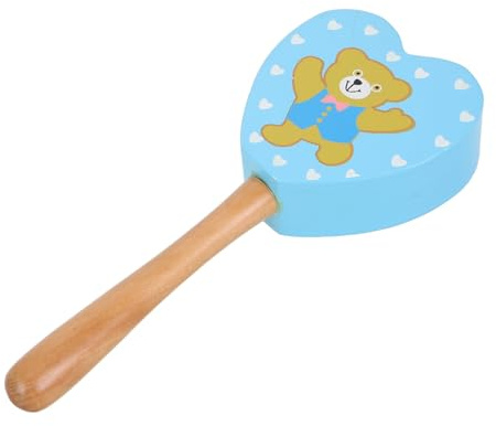 KONTONTY Holz Shaker Für Junge Mädchen Rhythmus-Musikinstrument Herzförmiger Sandstreuer Junge Mädchen Instrumente Schlaginstrument Aus Holz