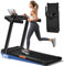 LONTEK Cinta de Correr Plegable con Inclinación 9%, Cinta de Andar Plegable 12KM/H,Caminadora Electrica para Casa Equipado con un Motor de 3,0 CV y Pantalla LED,Carga Máxima 136KG