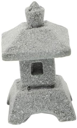 CVUTOVO Lanterna Pietra per Statua Miniatura Decorativa per Ornamentale per Acquari e Microambiente Design Unico e Dettagliato Resistente e Raffinato