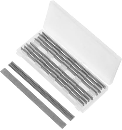 HOMSFOU Lames De Rechange Pour Rabot Électrique à Bois En Acier Rapide 82x5,5x1,1 Mm, Lot De 10, Couteaux De Rabot Pour Travail Précis Du Bois, Usage Polyvalent Et Remplacement