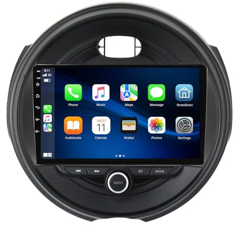 YIANKWY Android 14 Radio Coche 9 Pulgadas Radio de Coche con Navegación GPS Car Radio con GPS Navegación,Bluetooth,Radio,FM,para BMW Mini R56 R60 2007-2015,A 4 Core WiFi 1G+16G