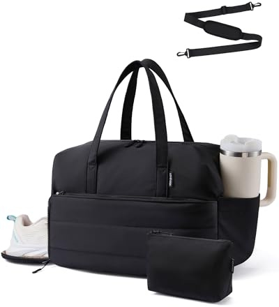 LOVEVOOK Sporttasche Reisetasche Klein Damen, Leichte Puffer Weekender Travel Bag Kliniktasche Geburt, Schwimmtasche Gym Tasche mit Schuhfach für Fitness, Flugzeug Reise Urlaub