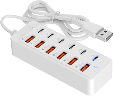 Hub USB Tipo C - Adaptador Multipuerto 12 En 1 | Base de Conexión USB C Portátil | para Ordenador Portátil Teléfono Tablet Escritorio Oficina Casa Cafetería