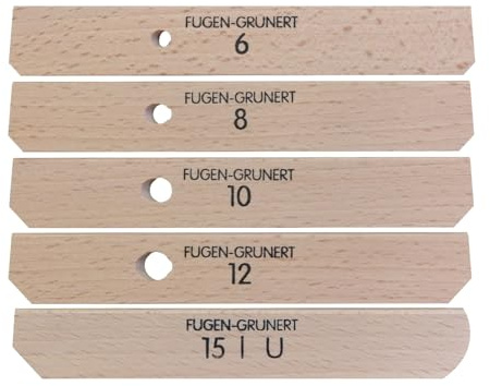 FUGEN-GRUNERT Glättholz One 5-teilig | Profi Silikonabzieher Set | extragroßes Fugenwerkzeug mit einzigartigem Dosier-Cut (Glättholz One)