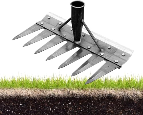 Râteau à Gazon | Fournitures de Jardinage Robustes | Râteau de Jardin Robustes pour Désherbage,Enlèvement des Cailloux extérieur, préparation du Sol pour Jardinage et paysagisme