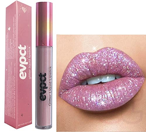Allbesta 15 Farben Matte Glitzer Lippenstift Metallic Pearl Lipgloss Wasserdicht Dauerhaft