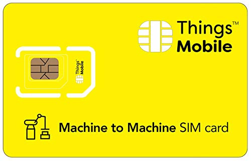 MACHINE TO MACHINE SIM Card Things Mobile con copertura globale e rete multi-operatore GSM/2G/3G/4G LTE, senza scadenza e tariffe competitive, con 10 € di credito incluso