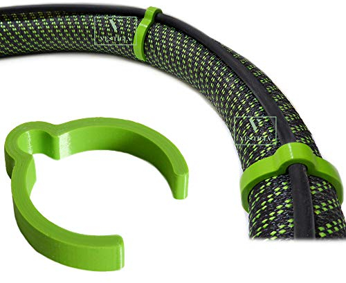 Vestigia® - Clips de Câble et Tuyau Compatibles avec Festool CT CTL Mini/Midi Makita Bosch Aspirateur de Poussière Tuyau 33/35mm ID27 Clips de Fil Lisse Antistatique Aspiration (ID27, Vert)