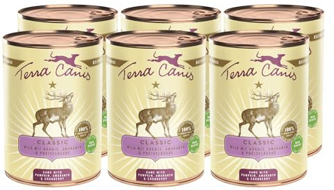 Terra Canis Gibier, Nourriture Humide Classique pour Chiens, 6x400g