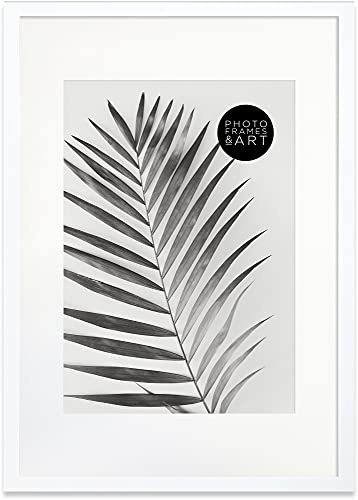 pf+a Perspex Window A3 Picture Frame With Mount - A2 For A3 White Poster Frame / A3 Frame With Mount