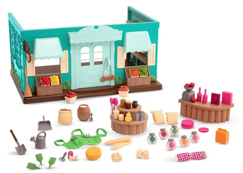 Li'l Woodzeez – Honeysuckle Hollow General Store Playset with Furniture & Accessories, Dollhouse Toy for Imaginative Pretend Play, Collectible Figures for 3+ Years
