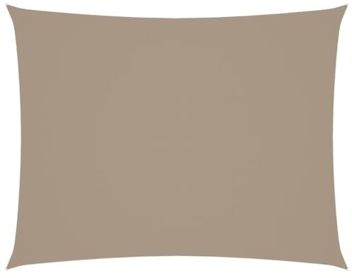 vidaXL Voile de Parasol Voile d'Ombrage Ecran Solaire de Jardin Store de Patio Terrasse Balcon Extérieur Tissu Oxford Rectangulaire 2x3 m Taupe