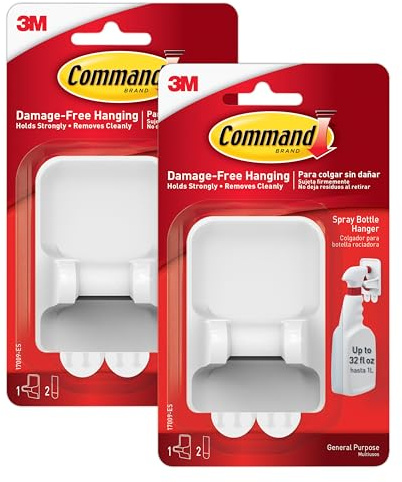 Command Spray Bottle Hanger, 1 Hanger, 2 Strips