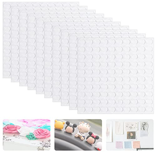 1000 Stück Doppelseitige Klebepunkte Klare Klebepunkte Abnehmbare Klebepaste Wasserdichte Punkt Aufkleber Runde Acrylband Aufkleber Klebeaufkleber für Handwerk DIY Kunst Dekoration Bürobedarf 6mm